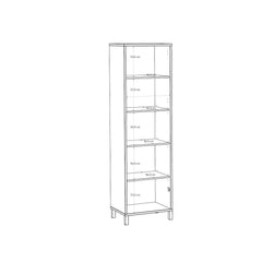 Skelbit Tall Cabinet 60cm in Oak Elegant, image 6