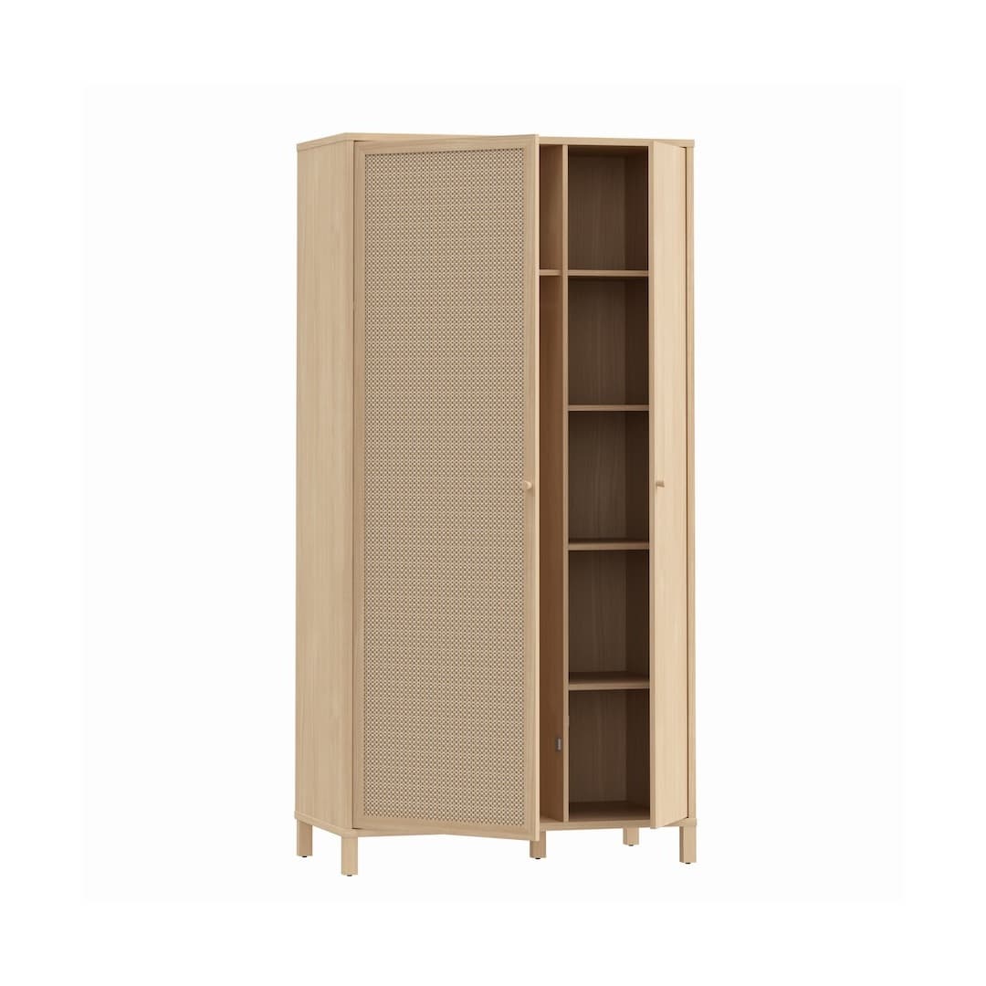 Skelbit Hinged Door Wardrobe 101cm in Oak Elegant, image 2