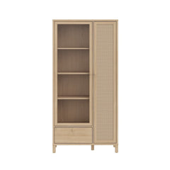 Skelbit Tall Display Cabinet 86cm in Oak Elegant, image 4