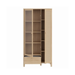 Skelbit Tall Display Cabinet 86cm in Oak Elegant, image 5