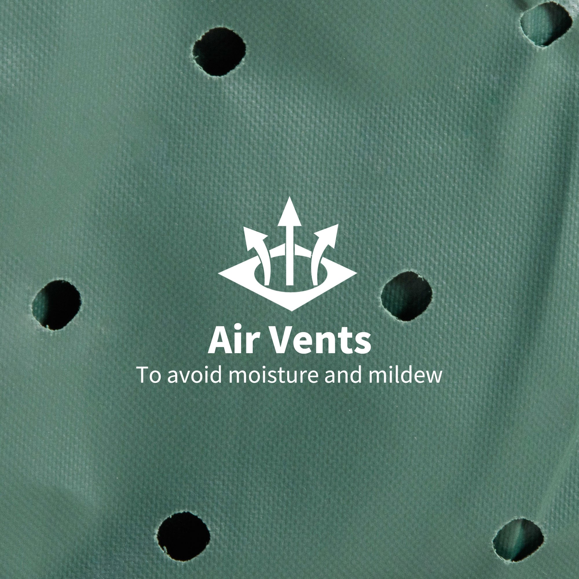 Outsunny Garden Patio Large Furniture Set Round Cover 600D Oxford Waterproof, √ê¬§193 x 80H cm, Green