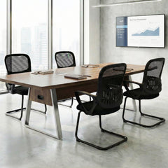 Reception Chairs Set of 2 with Breathable Mesh Back-Black