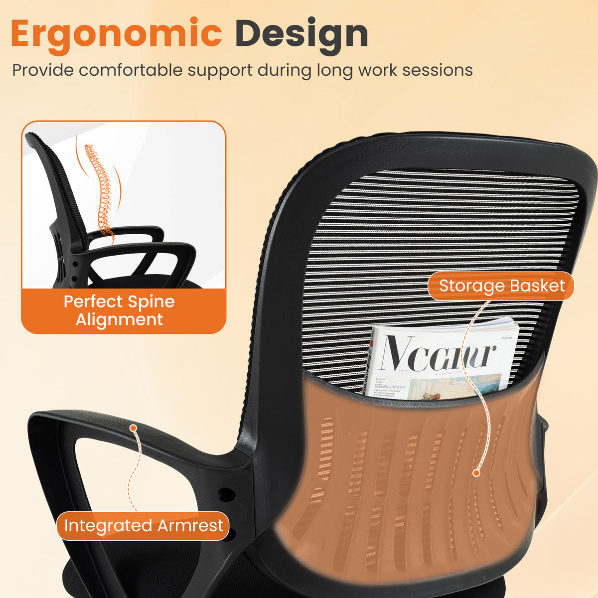 Reception Chairs Set of 2 with Breathable Mesh Back-Black