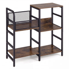 Record Player Stand Holds Up to 180-200 Albums with Vinyl Record Storage-Rustic Brown