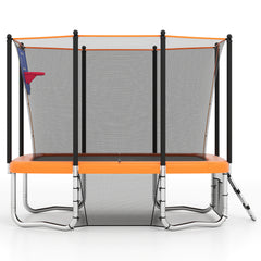 Rectangle Outdoor Trampoline 317 x 255 cm Backyard Trampoline-Orange