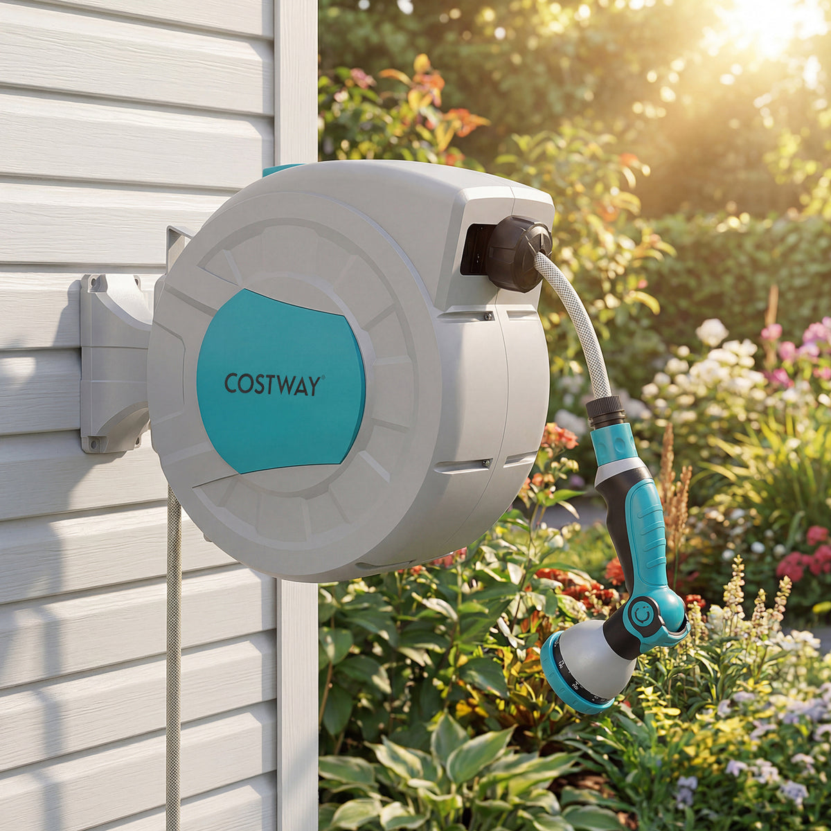 Retractable Garden Hose Reel Heavy Duty Water Hose for Patio