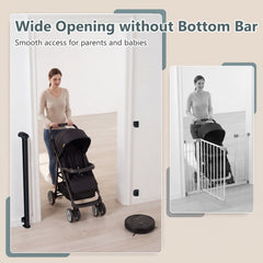 Retractable Safety Barrier up to 140 with Double Locking for Babies and Dogs-Black