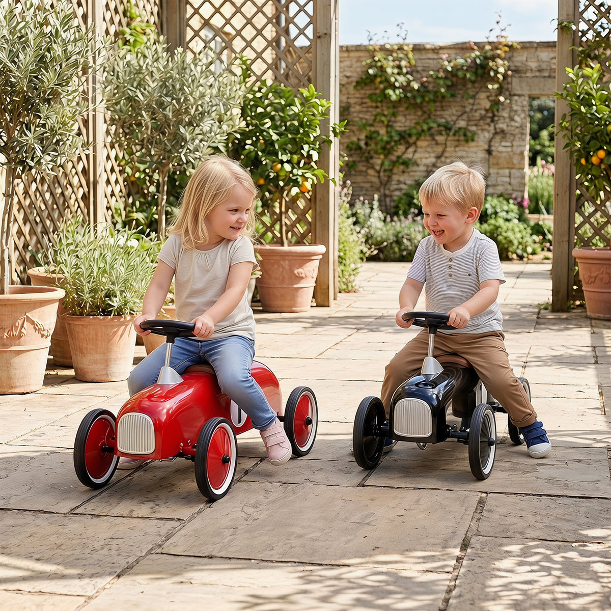 Ride on Push Car Outdoor Toddler Riding Toy for Boys Girls-Black