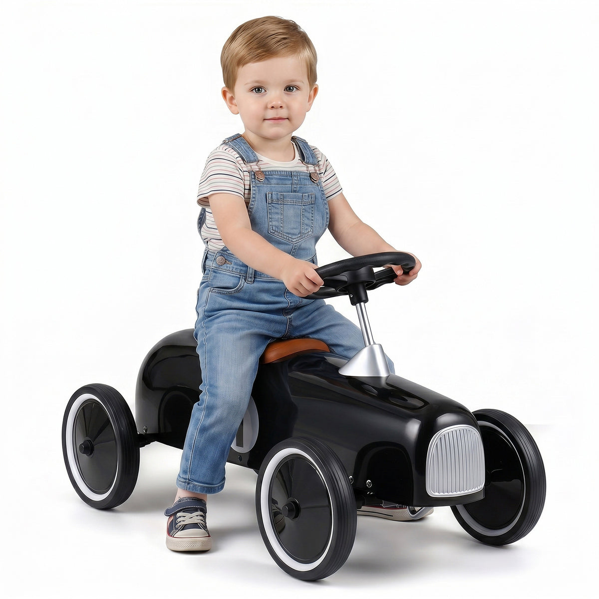 Ride on Push Car Outdoor Toddler Riding Toy for Boys Girls-Black