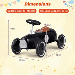 Ride on Push Car Outdoor Toddler Riding Toy for Boys Girls-Black