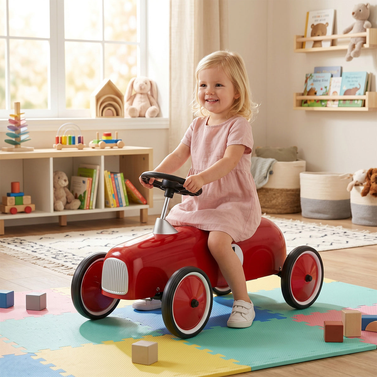Ride on Push Car Outdoor Toddler Riding Toy for Boys Girls-Red