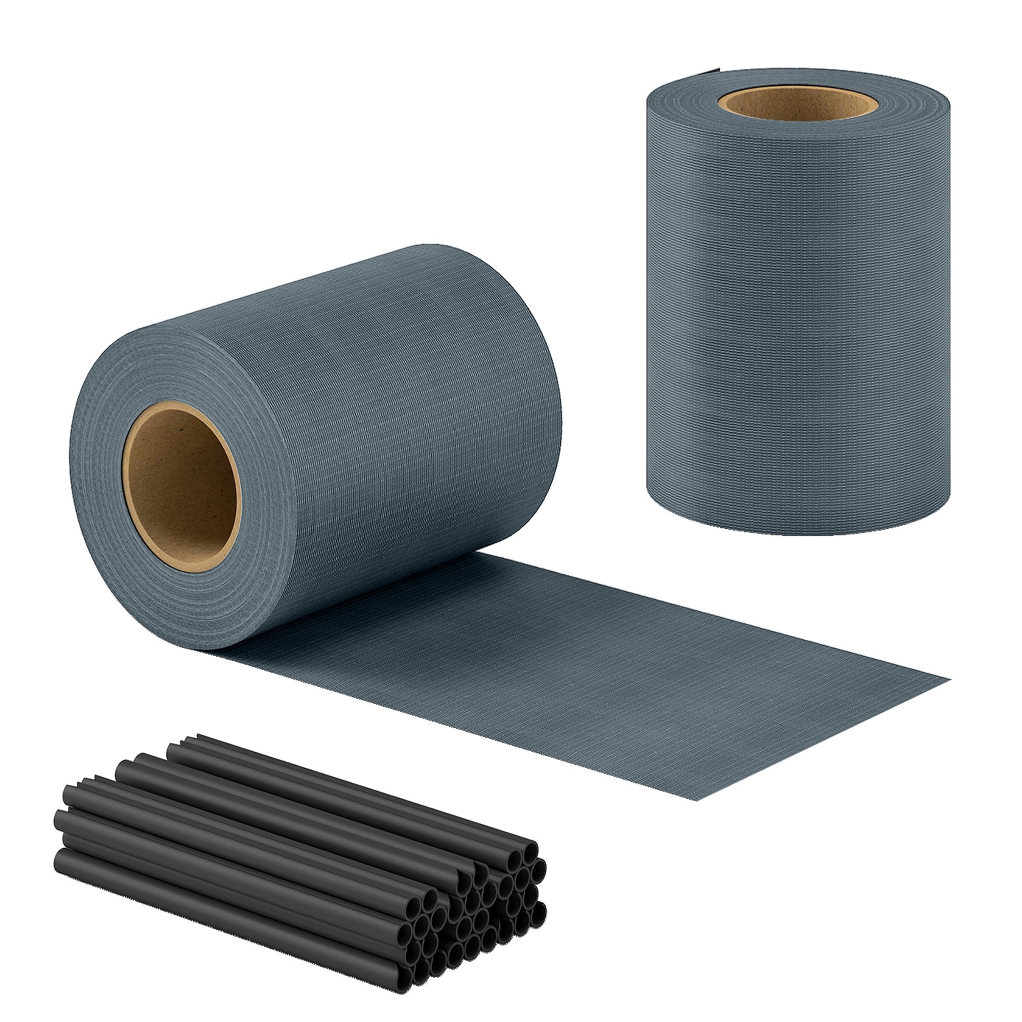 Outsunny 2Pcs Privacy Garden Screen Fence, UV Resistant Waterproof Windbreak Fencing, 35mx19cm, Grey