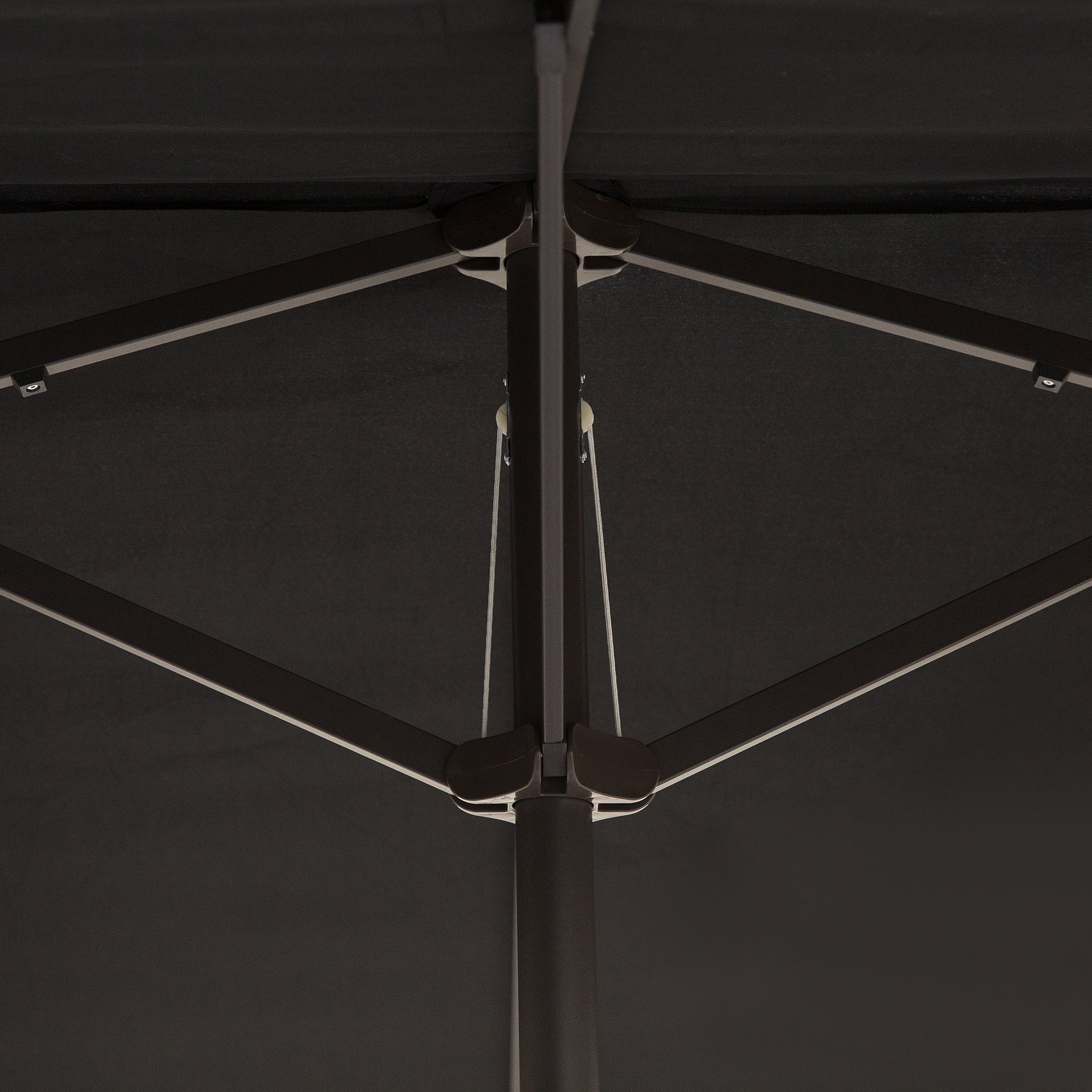 Outsunny 4.6m Double Garden Parasol - Black