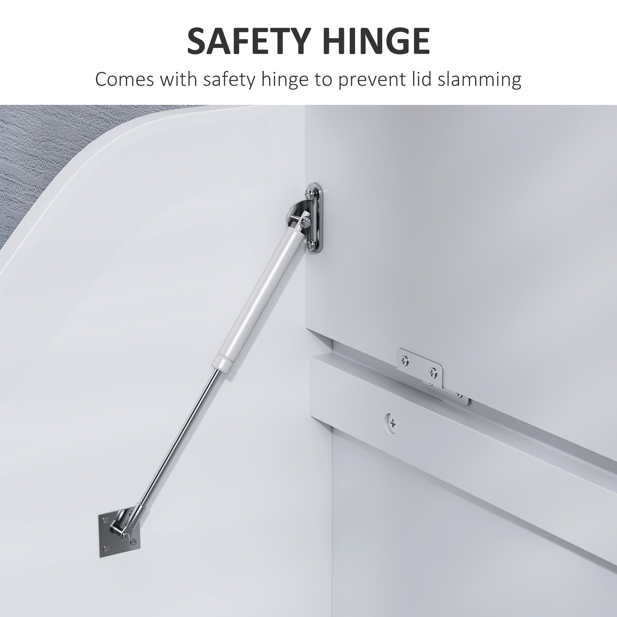 HOMCOM 61L Home Storage Chest - White