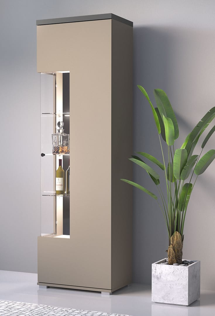 Serio Tall Display Cabinet 55cm