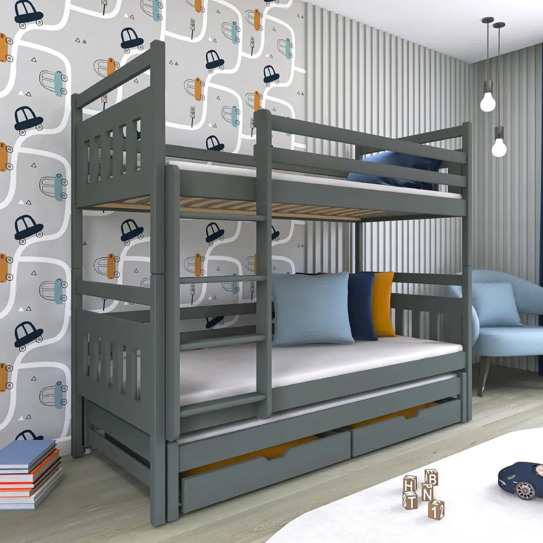 Seweryn Bunk Bed with Trundle and Storage