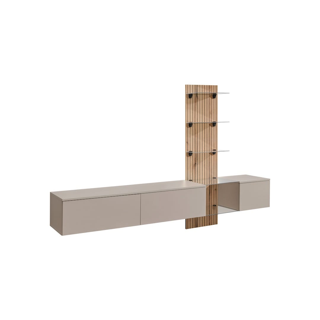 The Luzz entertainment unit shown as a standalone furniture piece against a white background