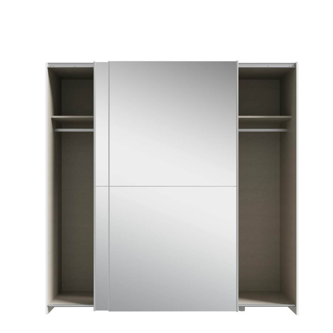 Ballara Sliding Door Wardrobe 190cm in White, image 4