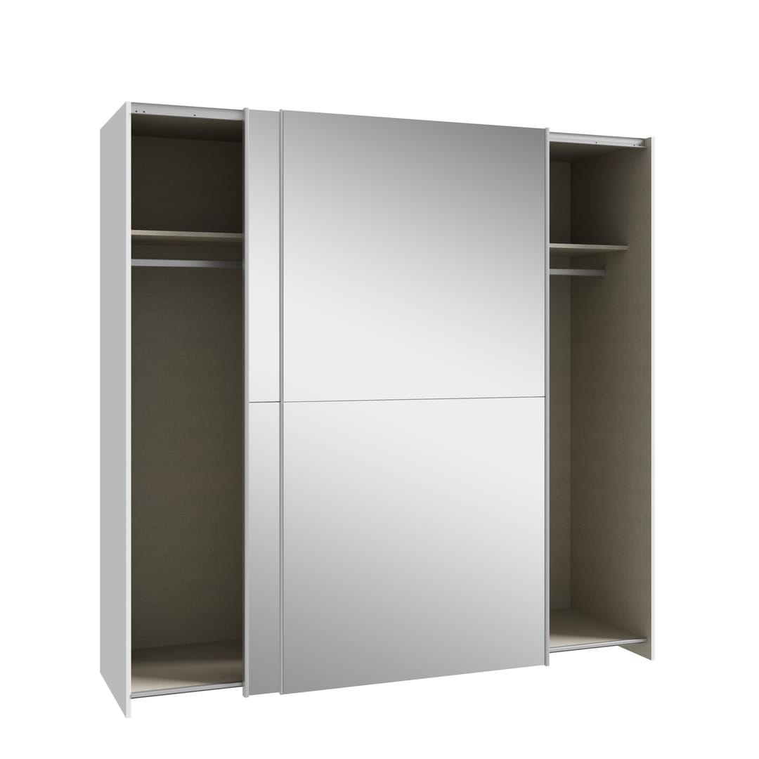 Ballara Sliding Door Wardrobe 190cm in White, image 2