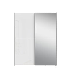 Ballara Sliding Door Wardrobe 150cm in White Gloss, image 5