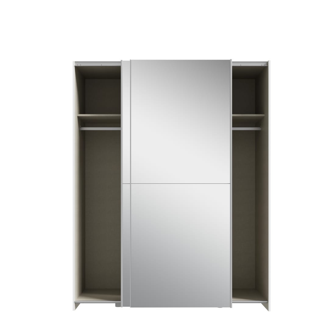 Ballara Sliding Door Wardrobe 150cm in White, image 4