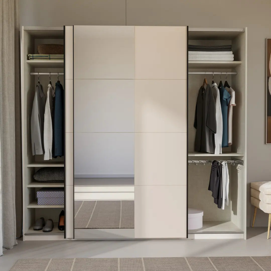 Ingalill Sliding Door Wardrobe 220cm in Sand, image 2