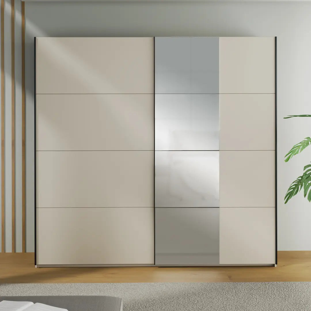 Ingalill Sliding Door Wardrobe 220cm in Sand, image 2