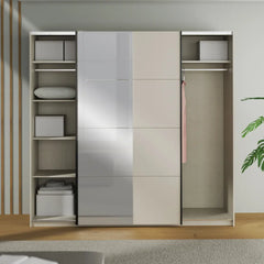 Ingalill Sliding Door Wardrobe 220cm in Sand, image 3