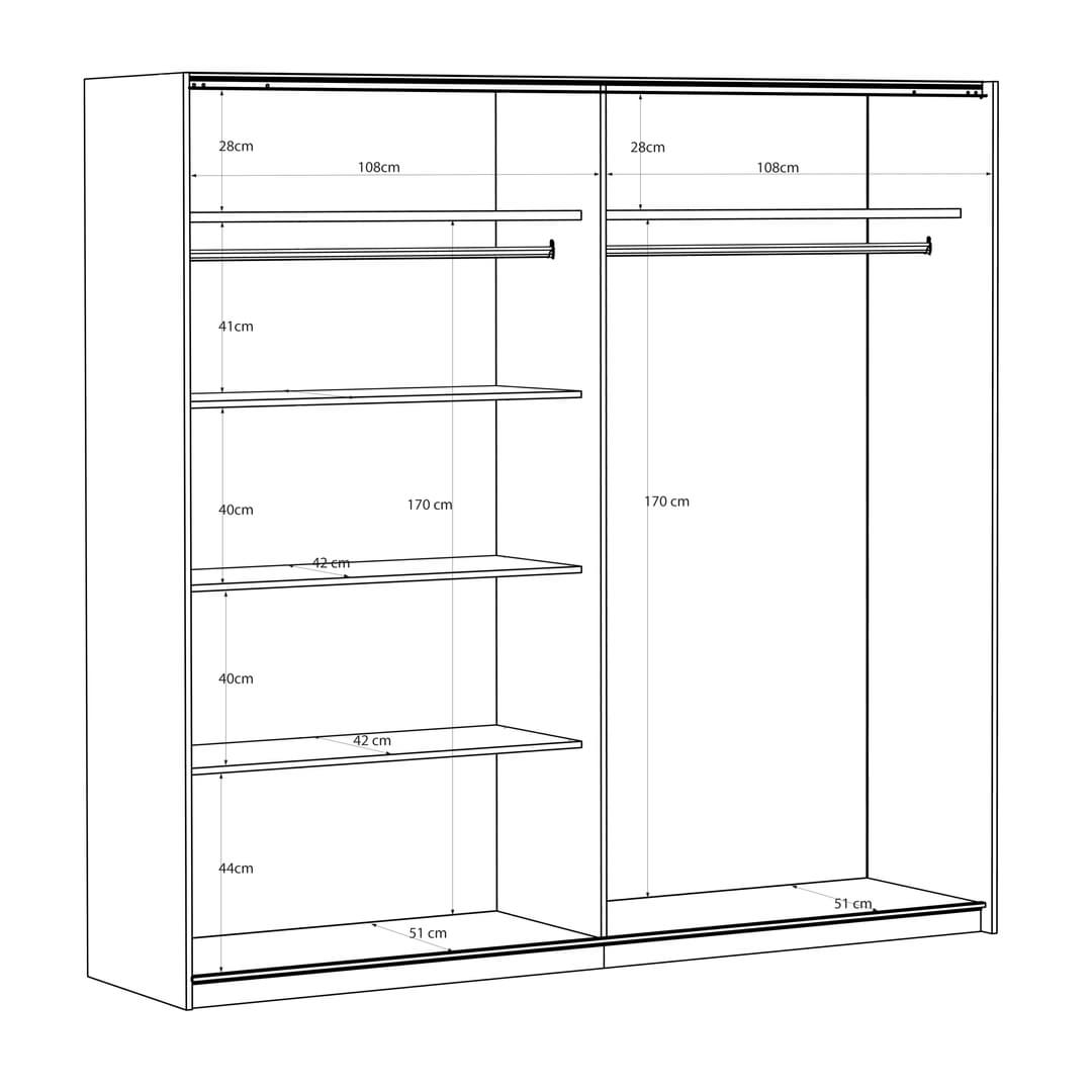 Ingalill Sliding Door Wardrobe 220cm in Sand, image 10
