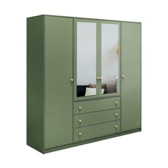 Siena II Hinged Door Wardrobe 196cm in Green, image 6