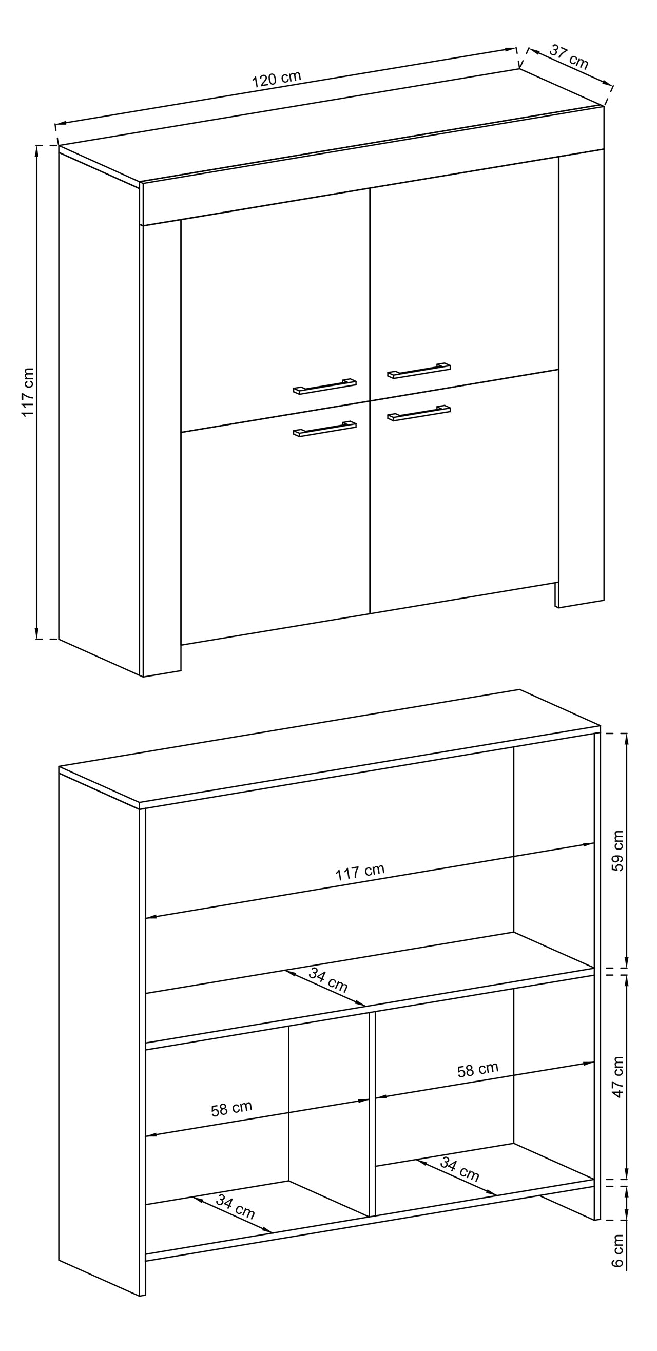 Sky Sideboard Cabinet 120cm
