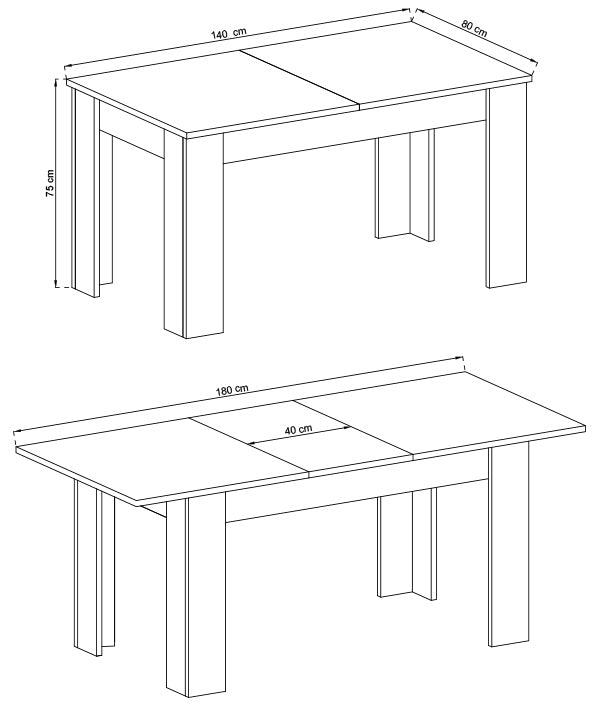 Sky Extending Dining Table 140cm