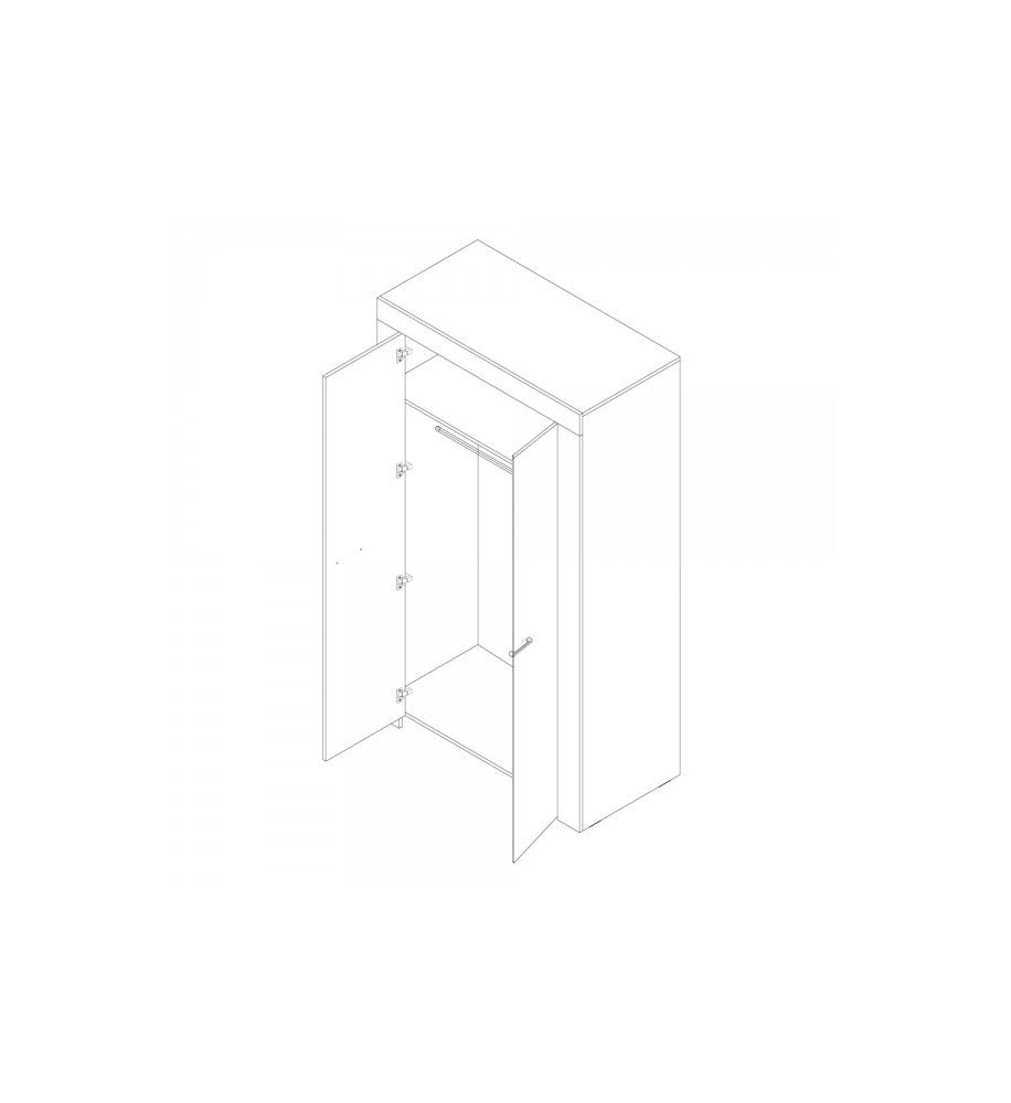 Sky Hinged Wardrobe 110cm