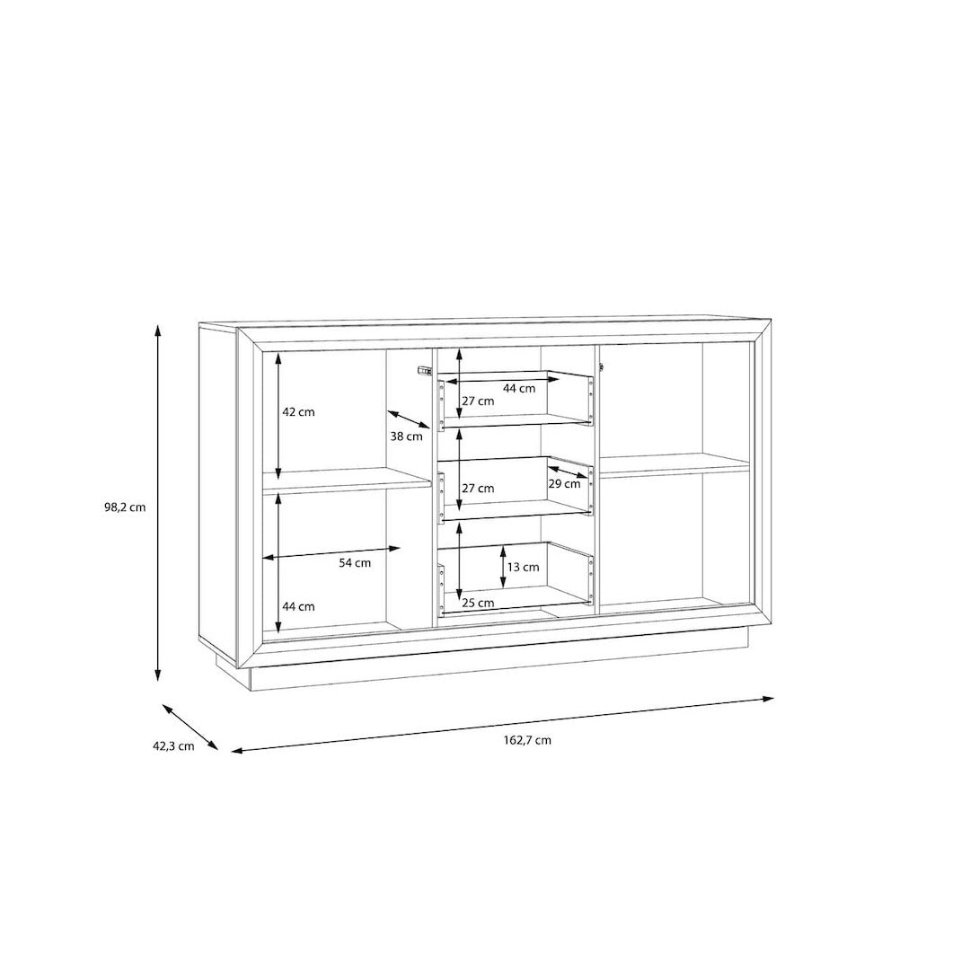 Savona Chest Of Drawers 163cm in Black, image 6