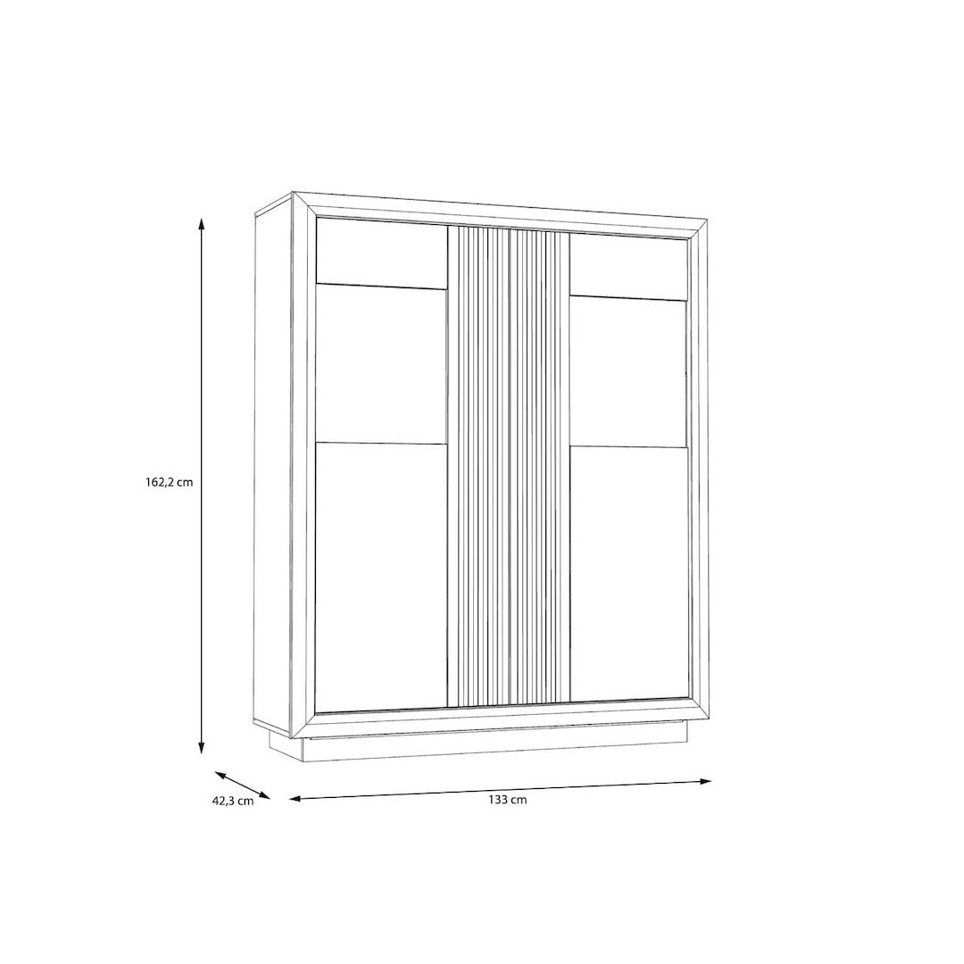 Savona Display Cabinet 133cm in Black, image 6