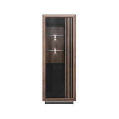 Savona Tall Display Cabinet 73cm [Left] in Black, image 6
