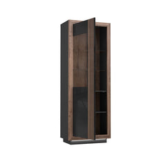 Savona Tall Display Cabinet 73cm [Left] in Black, image 2