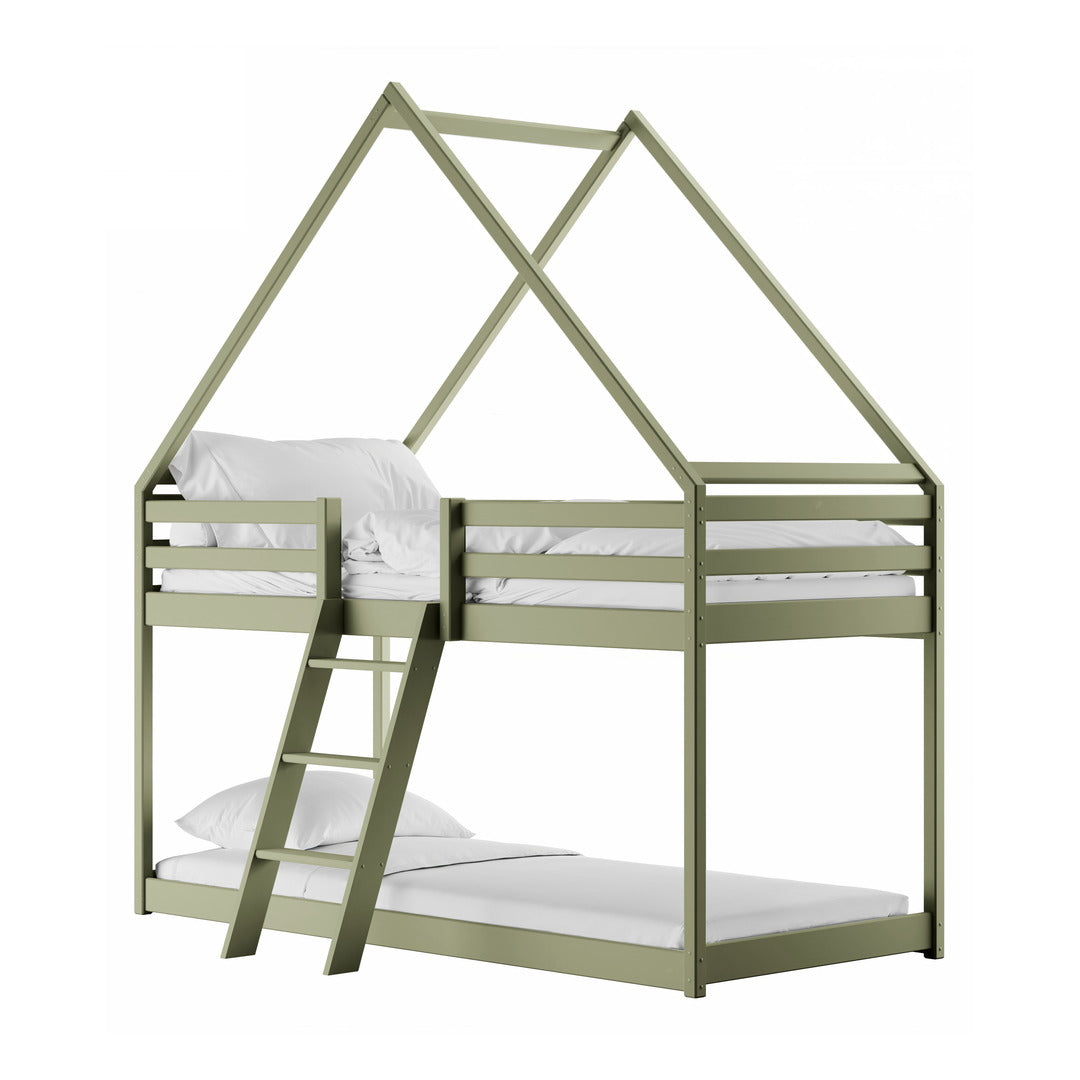 Wooden House Bunk Bed Sweet, image 2