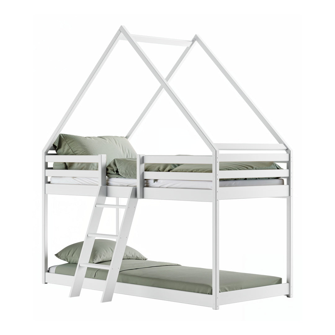 Wooden House Bunk Bed Sweet, image 4