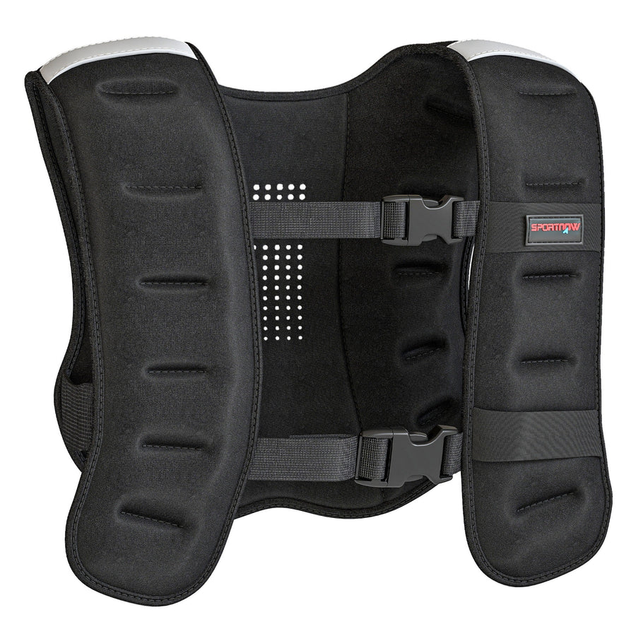 SPORTNOW Weighted Vest, 8 kg Weight Vest with Adjustable Straps, Reflective Strips, Black