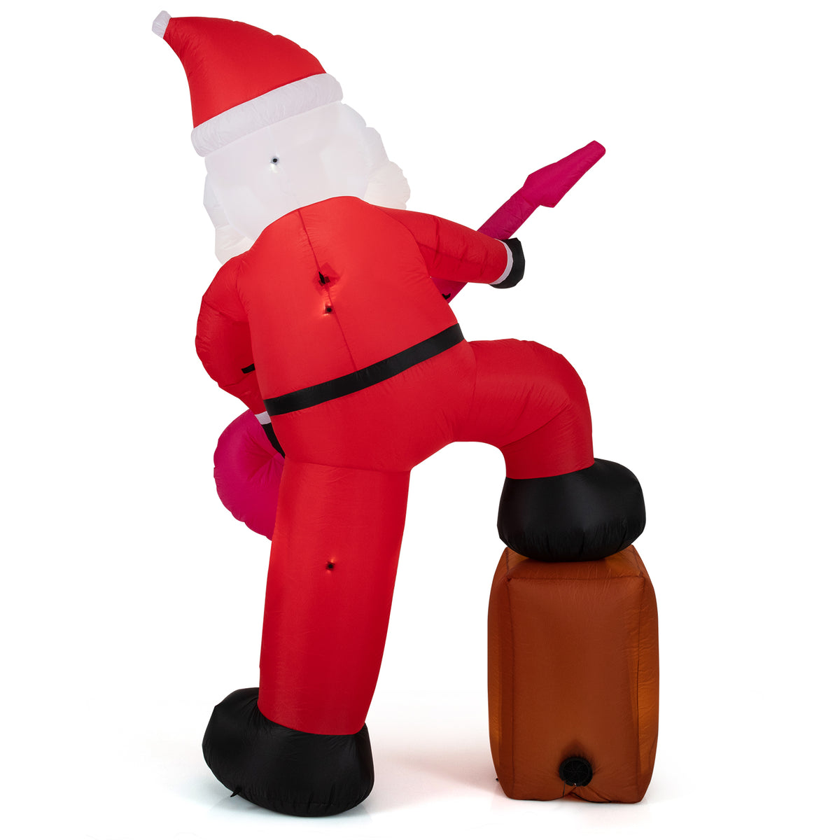 8.4 Feet Inflatable Santa Claus Pre-lit Xmas Santa Playing Guitar with Music