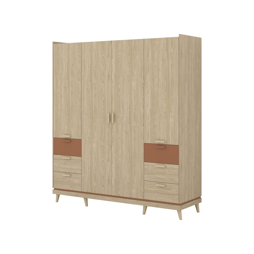 Scandi Hinged Door Wardrobe 190cm