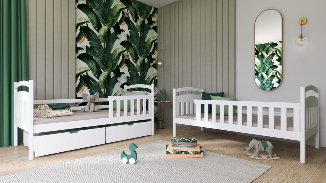 Wooden Bunk Bed Sebus with Storage