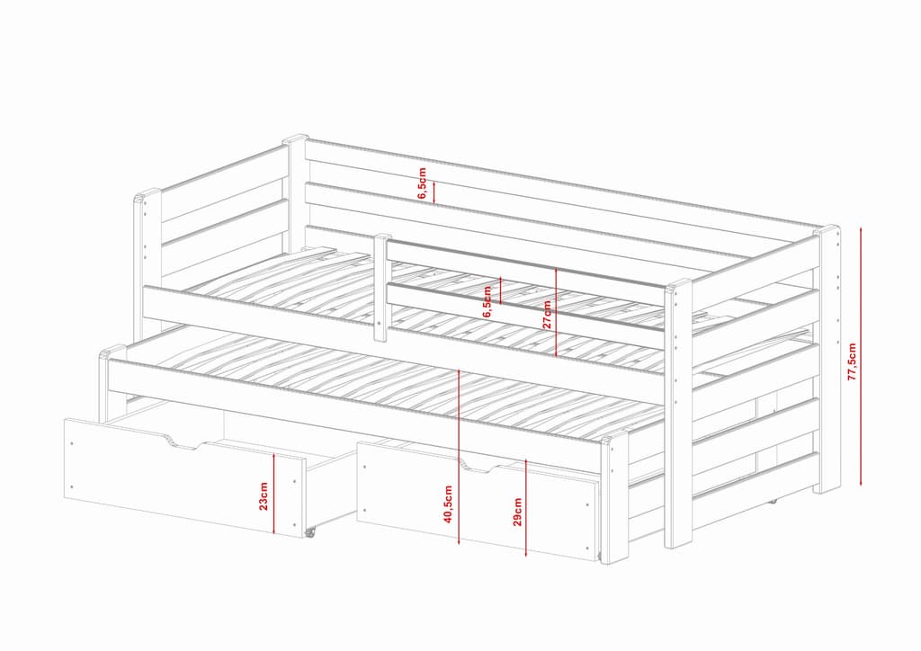 Senso Double Bed with Trundle - product image 17