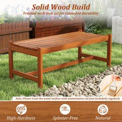 The outdoor benches placed on a lawn with a small inset showing oil being applied to wood
