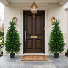 Set of 2 120 cm Artificial Cedar Cypress Trees for Porch and Patio