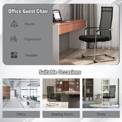 Set of 4 Office Guest Chairs in Black