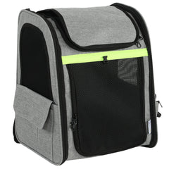 PawHut Dog Carrier Backpack Expandable, Breathable Pet Carrier Bag for Small Puppy Cat with Reflective Strip for Travel Hiking