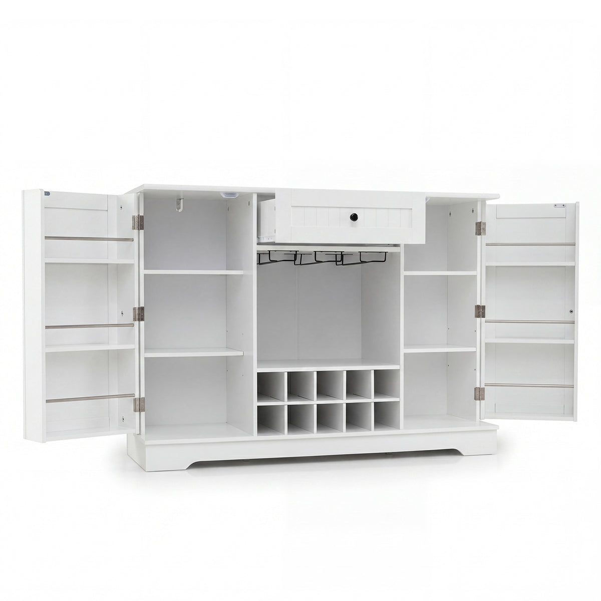 Sideboard Cabinet 120 CM Kitchen Storage Cabinet with Door Shelves-White