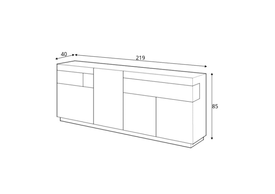 Silke 25 Sideboard Cabinet 219cm